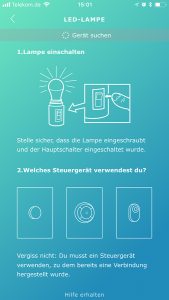 Lampe einschalten...