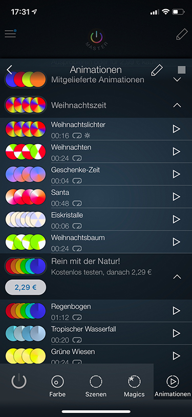 Philips Hue Tipps: Screenshot iConnect Hue