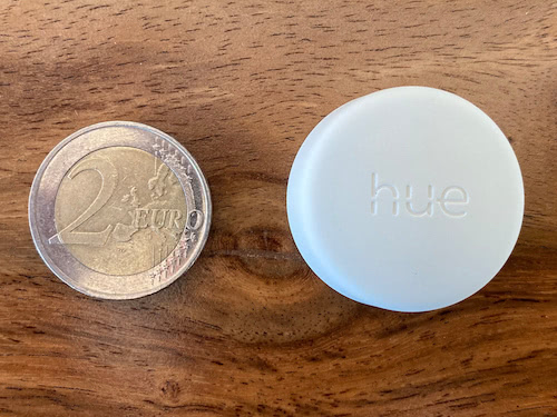 Hue Smart Button Größenvergleich