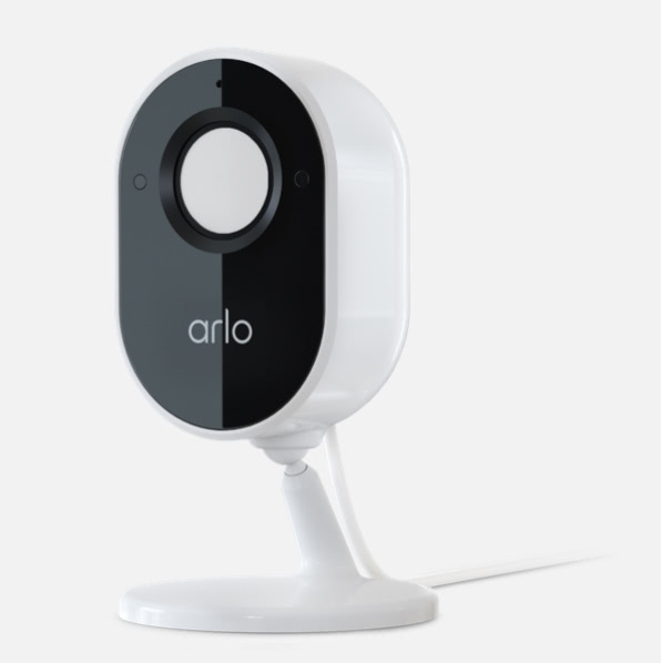 Arlo Essential Indoor Überwachungskamera mit Objektivschutz