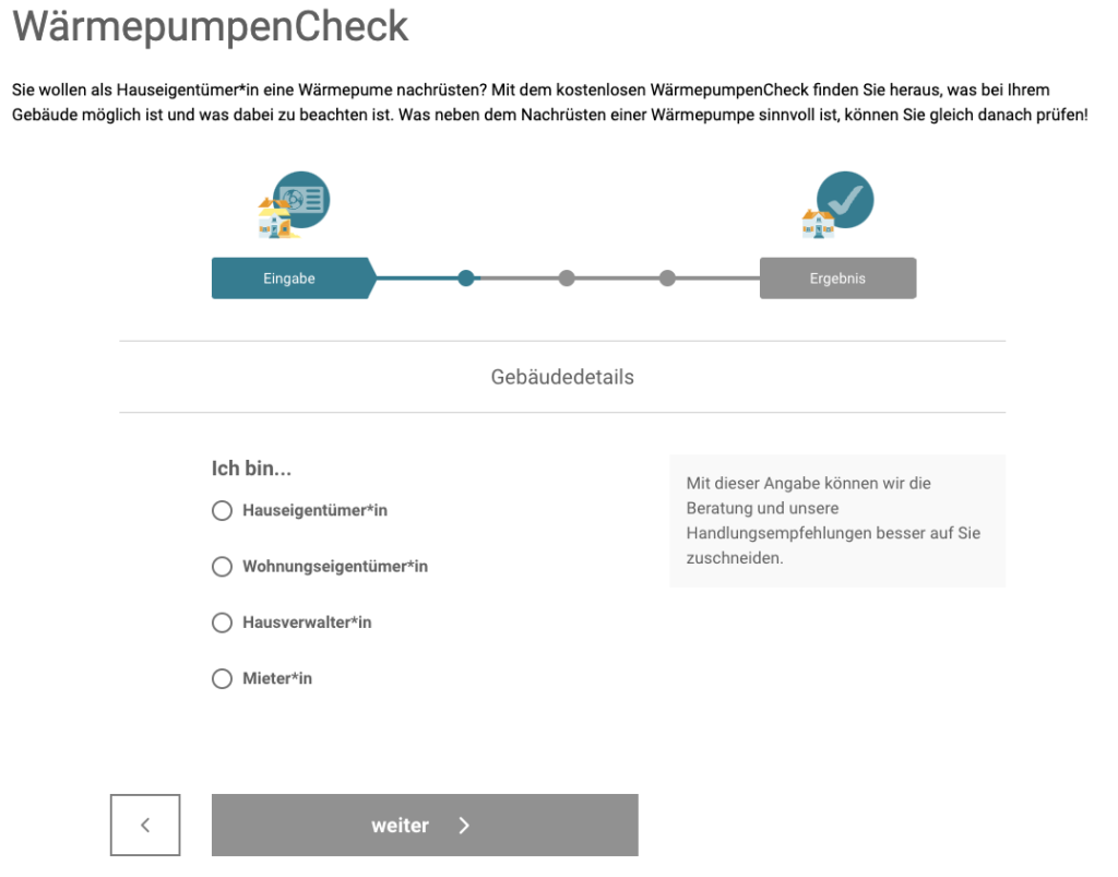 Wärmepumpen Check von CO2Online