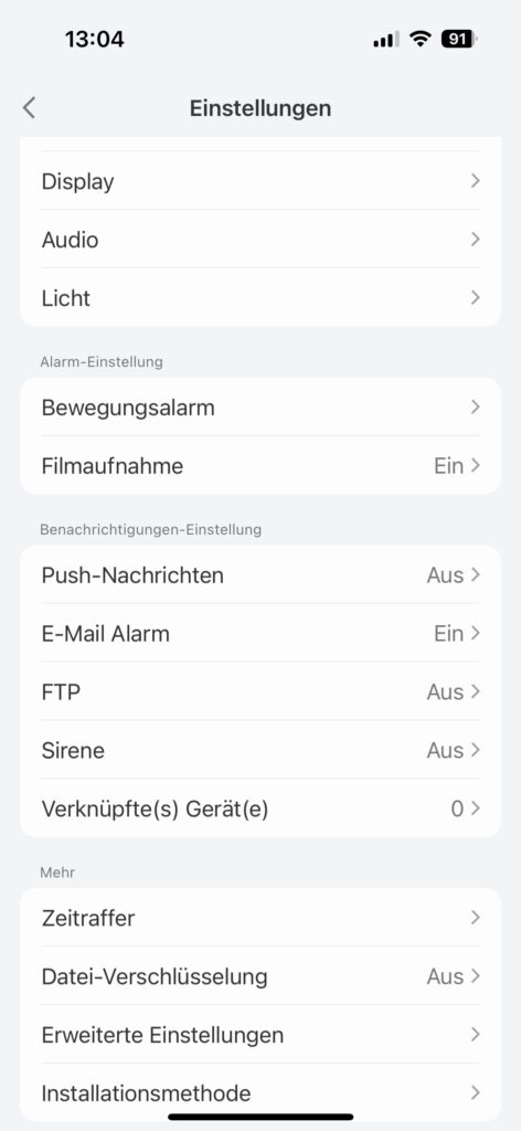Screenshot: Reolink App