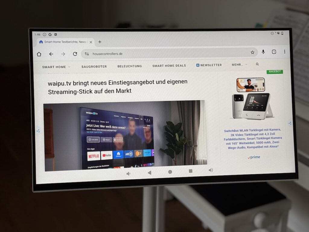 Sylvox 27 Zoll Akku Fernseher (Querformat)