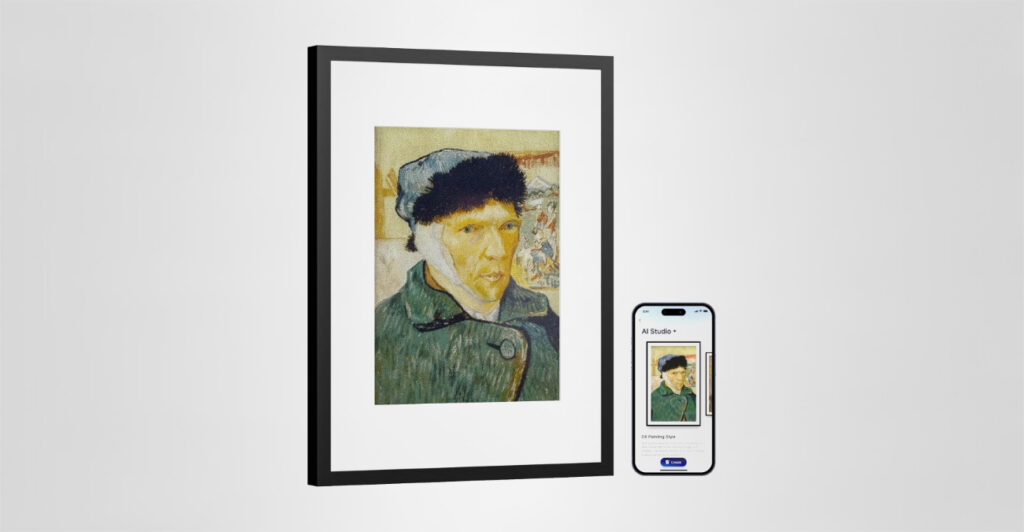 Foto eines E-Ink Bilderrahmens