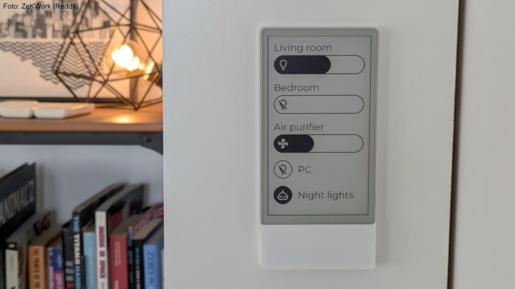 E-Ink-Fernbedienung für Home Assistant: unauffällige Wandsteuerung statt glänzendem Tablet