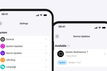 Homey Firmware Update über Zentrale (Screenshot)