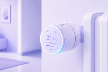 Heizkosten senken (Illustration eines smarten Thermostats)