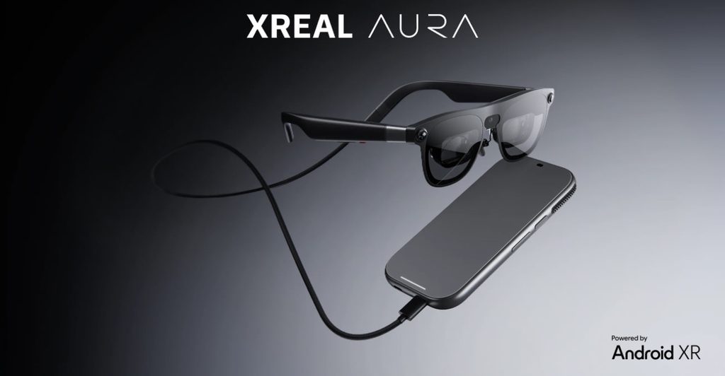Xreal Aura: Neue Android-XR-Brille mit Kabel und Rechen-Puck